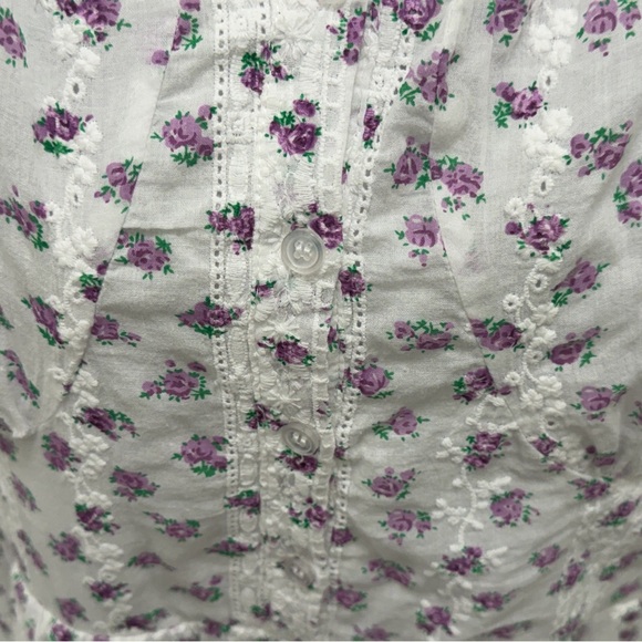 Ivy City Co Floral White and Purple Dress - Picture 3 of 12